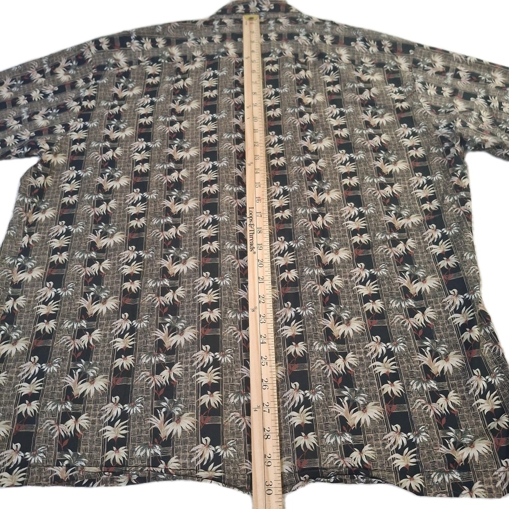 Tori Richard Hawaiian Shirt Men's XL Brown Tropical Cotton Lawn Button Up - Picture 8 of 8